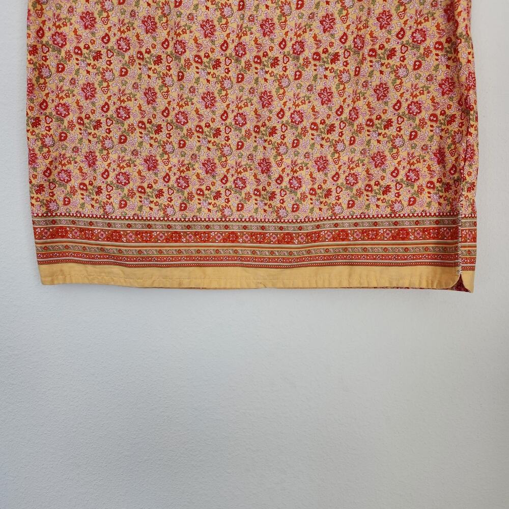 Vintage Faded Glory Floral Paisley Patterned Midi Pencil Skirt M - Picture 12 of 13